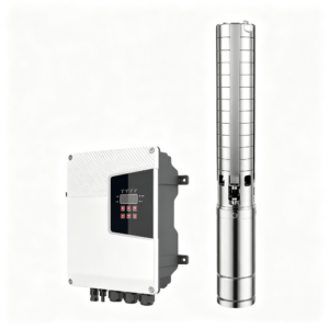 Z4SC-ADHY 4 inch Solar Submersible Water Pump, Centrifugal Borehole Pump with Stainless Steel Impeller and MPPT Controller