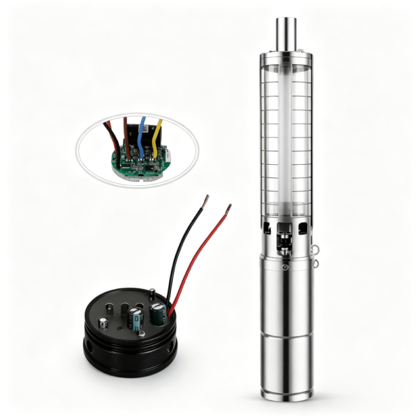 I4SC 4 Inch Built-in MPPT Stainless Steel Impeller Solar Centrifugal Borehole Submersible Pump I4SC 4 Inch Built-in MPPT Stainless Steel Impeller Solar Centrifugal Borehole Submersible Pump