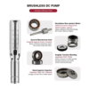 I4/6SC 6 Inch Built-in MPPT Solar Centrifugal Borehole Submersible Pump with Stainless Steel Impeller