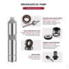 S3HS 3 Inch Brushless DC Solar Powered Screw Type Submersible Bore Pump with MPPT Controller