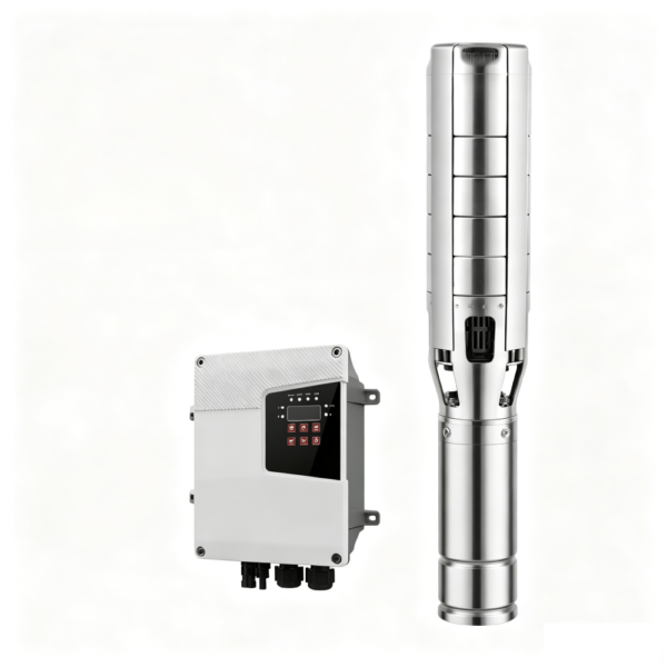 S4/6SC 4/6-inch Solar Centrifugal Submersible Pump | Screw Pump | Stainless Steel Impeller | MPPT Controller