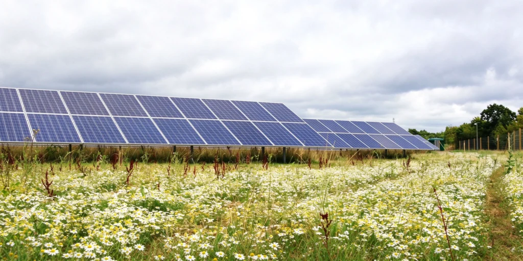 solar panels on a cloudy day for solar water pump system